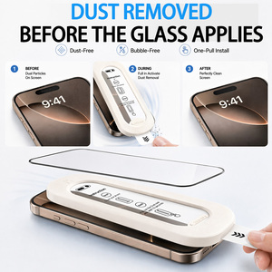 Dust Free Auto Alignment Full Coverage Tempered Glass <strong>Screen</strong> <strong>Protector</strong> for iPhone 17 18 Pro Max, Instant Install Tray Kit - Product Image 3