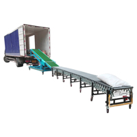 Fabricant de convoyeurs à bande pour le chargement et le déchargement de sacs de riz de 50 kg sur camions, système de déchargement de conteneurs avec convoyeur télescopique
