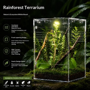 Boîte d'élevage de reptiles en stock pour fabricants ; Terrarium transparent en PC pour lézards, grenouilles cornées, geckos, mantes, grillons, escargots ; Affichage PC transparent - Product Image 4