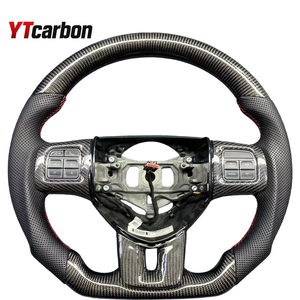Volant en cuir perforé en fibre de carbone YTcarbon modifié pour Challenger Charger Avenger Durango Journey Grand <span class=keywords><strong>Caravan</strong></span> - Product Image 3