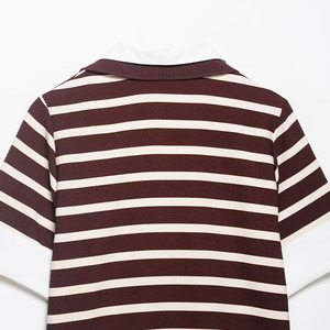 ZATRHMBM Nouvelle Collection Printemps/Automne 2026 : T-shirt Élégant à Rayures et Patchwork, Haut Décontracté Rétro à <span class=keywords><strong>Manches</strong></span> <span class=keywords><strong>Courtes</strong></span> pour <span class=keywords><strong>Femme</strong></span> - Product Image 6