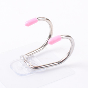 Crochets muraux doubles en acier inoxydable pour cuisine, lot de 2, sans perçage, porte-manteau robuste - Product Image 3