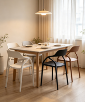 Chaise de salle à manger ergonomique en plastique PP durable, empilable et imperméable, idéale pour les événements extérieurs et les lieux de réception – Meilleures ventes