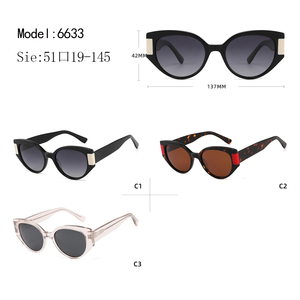 Gafas de sol tipo ojo de gato para mujer, montura completa, marco transparente, protección UV400, protección solar para adultos - Product Image 3