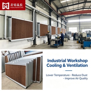 Cortina Húmeda <span class=keywords><strong>de</strong></span> Aluminio Duradera, Panel <span class=keywords><strong>de</strong></span> Papel Corrugado para Enfriamiento, Ventilación y Humidificación en Talleres Industriales - Product Image 4