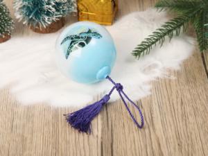 Decorazione Natalizia Personalizzata Dipinta a Mano, Mini Sfera con <span class=keywords><strong>Disegno</strong></span> Interno, Ornamento Personalizzato per Feste - Product Image 4