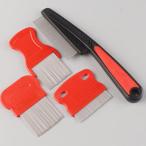 In acciaio inossidabile e plastica per la pulizia dei peli di animali domestici pettini per pulci e pidocchi per cani e gatti - Product Image 6