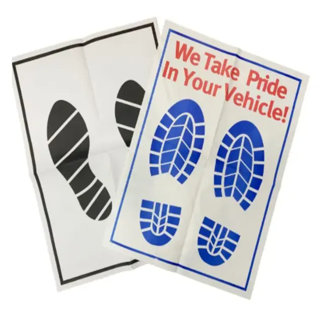 Car painting using Disposable PE Waterproof and oilproof floor mat /foot cover and hair net