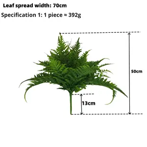 Ensemble de plantes artificielles <span class=keywords><strong>en</strong></span> plastique de style forêt de fougères pour pots de fleurs et vases, utilisation intérieure/extérieure - Product Image 6