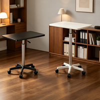 Petit bureau portable pour ordinateur portable, réglable en hauteur, en bois, avec roulettes verrouillables, pour canapé-lit Vlranlife