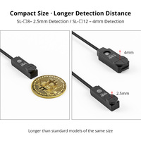 Capteur de proximité carré SL-8H2 à vente directe d'usine, pas cher, avec protection contre les courts-circuits, distance de détection de 2,5 mm, DC 12-24V