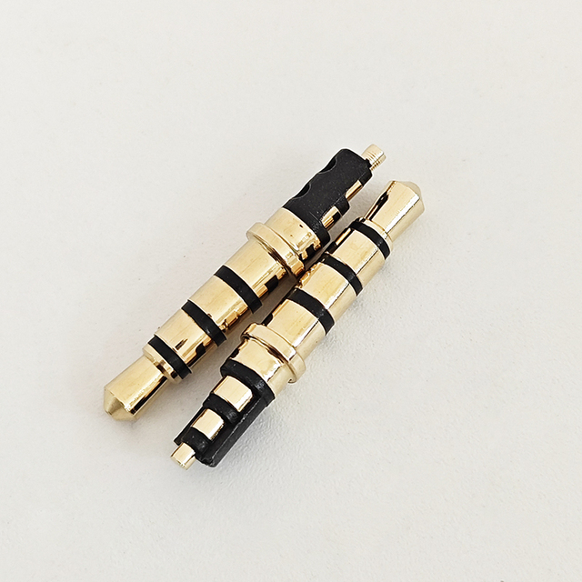 wholesale DC 3.5mm audio jack stereo 4 pole 5 poles headset Gold Plating male Headphone AUX Jack microphone Plug Connector