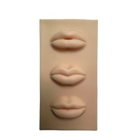 Peau d'entraînement souple en silicone de haute qualité pour studio de formation, 3 lèvres, 3 couleurs de peau, en gel de caoutchouc souple, pour microblading et semi-maquillage