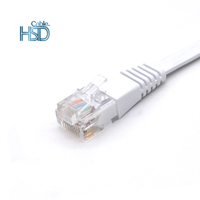 Harga Pabrik Cat5 Cat6 Cat 6 Cat7 Kabel Ethernet Datar Jaringan Lan Kabel Patch dengan RJ45 Plug
