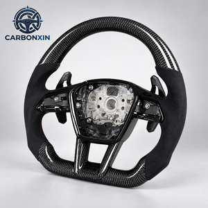 Volante de Fibra de Carbono Forjado de Fondo Plano para Audi A4 B8 B8.5 Q5 A6 C7 C7.5 2011 2012 2013 2014 2015 2016 - Product Image 2