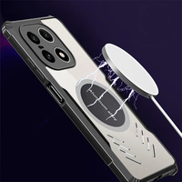 Pour OnePlus 15 13T 13R 13S 13 12 11 10 9RT 9 8 7 6 5 PRO 1+ Coque magnétique à haute perméabilité anti-rayures avec protection d'angle souple