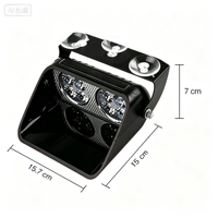 Feu de signalisation LED 36W à ventouse pour pare-brise avant/arrière, boîtier en aluminium IP65 12-24V, lumière de signalisation pour véhicule