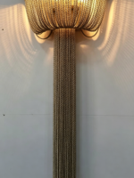 Lüks Modern Metal Zincir Püsküllü Duvar Apliği Özel Altın Pirinç Saçaklı LED Kısılabilir Duvar Lambası Otel Yatak Odası Villa için