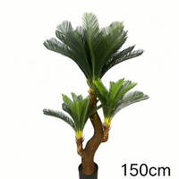 Vente en gros de plantes artificielles en plastique, cycadées exotiques vertes en pot, pour la décoration de la maison, les mariages et Noël