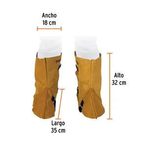 Polainas de gamuza Truper para protección de pies para entornos de soldadura - Product Image 3