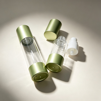Flacon cosmétique transparent à pompe sans air 15/30/50/80/100/120 ml, flacon en plastique pour sérum, lotion, crème pour le visage