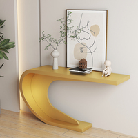 Meuble d'entrée moderne pour hôtel, style crème minimaliste, console d'art simple pour entrée de salon.