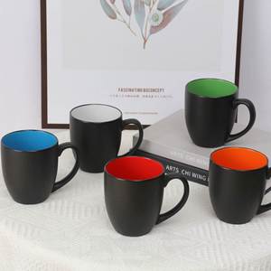 Grande tasse à café personnalisée, tasses en céramique de porcelaine noire mate, 16 oz pour les amateurs de café, de thé, de jus et de chocolat - Product Image 2