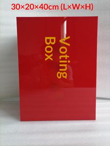 Urna Rectangular Transparente Roja con Compartimentos para Donaciones, <span class=keywords><strong>Opiniones</strong></span>, Licitaciones y Contenedores Grandes/Pequeños para Objetos Perdidos/Encontrados - Product Image 6