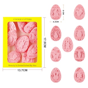 Set di 9 Stampini e Timbri per <span class=keywords><strong>Biscotti</strong></span> Pasquali, Decorazione per Cioccolato e Pasticceria, Set per <span class=keywords><strong>Biscotti</strong></span> Festivi - Product Image 4