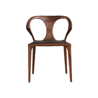 Nouvelle chaise en bois massif en cuir noir chinois pour chaise de salon Restaurant et meubles d'hôtel sandalye