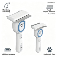 Peigne démêlant et anti-chute pour animaux de compagnie, avec poignée souple, portable, facile à nettoyer, pour usage quotidien à la maison ou en voyage, adapté aux chats et aux chiens, en ABS