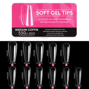 Vente en gros de 420 pièces/boîte de faux ongles transparents fins bouts de <span class=keywords><strong>manucure</strong></span> carrés pointus doux outils de <span class=keywords><strong>manucure</strong></span> et d'art des ongles - Product Image 5