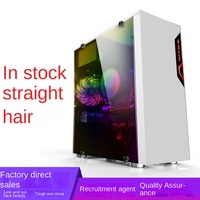 Boîtier d'ordinateur de bureau de jeu élégant en fonte intégrée ATX avec côtés entièrement transparents, boîtier d'ordinateur ATX, produit en stock