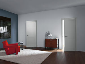 Shaker Gong Groove pré-accroché <span class=keywords><strong>blanc</strong></span> Style européen américain <span class=keywords><strong>bloc</strong></span> cannelé chêne noyer sécurité intérieur chambre <span class=keywords><strong>porte</strong></span> en bois massif - Product Image 4