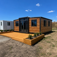Casa Contenedor Plegable de 40 Pies, Expandible, Prefabricada, de Paneles de Acero, Solución de Construcción Temporal de Bajo Costo