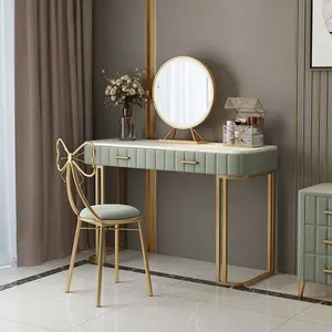 Alta qualità abbastanza usato in metallo spogliatoio sedie camera da letto di bellezza sgabello a farfalla rosa trucco tavolo di vanità