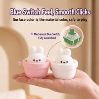 Vashine Juguete Sensorial Impreso en 3D con Interruptor de Teclado Mecánico, Amuleto de Bolsa con Forma de Animal para Alivio de la Ansiedad y TDAH, Decoración de Oficina