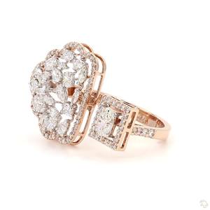 Premium Diamond Gold Ring for Women Beautiful Elegant Engagement Wedding Gift Fine Jewelry Modern Shine - Product Image 3