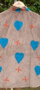 Premium Handcrafted <b>Velvet</b> Embroidery <b>Jacket</b> for <b>Women</b> | Heart Motif Bohemian Winter Outerwear - Product Image 6
