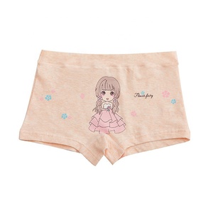 Calzoncillos de algodón de Color para niña de 4 piezas, calzoncillos bóxer de algodón transpirable de dibujos animados para niña, pantalones bóxer para niña - Product Image 6