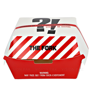 Customizável Design Rosa Cor <span class=keywords><strong>Burger</strong></span> <span class=keywords><strong>Box</strong></span> Papel biodegradável descartável para Snack Fast Food - Product Image 5