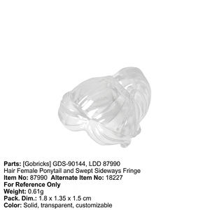 Gobricks - Piezas de Bloques de Construcción de Plástico ABS GDS-90144, Juego de Bloques de Flequillo Lateral para Minifiguras, Accesorios para Minifiguras - Product Image 2