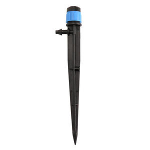 Goutteur réglable 13 cm noir avec capuchon bleu en PP, buse champignon à ressort 360 degrés pour irrigation goutte à goutte des vergers - Product Image 5