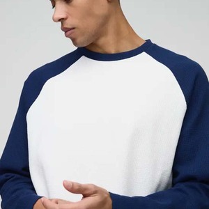 Manufacturer Custom Men's <b>Raglan</b> Long <b>Sleeve</b> <b>T</b> <b>Shirt</b> 100% Cotton Oversized Boxy Crew Neck Baseball Tee - Product Image 3