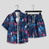 Fashion Forward Chemise de jeu de réalité virtuelle pour hommes Chemises hawaïennes éclairées par LED avec des impressions de contrôleur de jeu et des accents au néon pour Gam