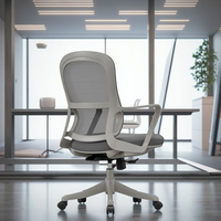 Nouvelle arrivée 2023, chaise de bureau ergonomique moderne à dossier haut, chaise d'ordinateur en tissu maillé, accoudoirs en forme de T, garantie de 3 ans