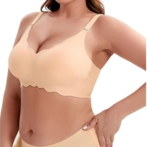 Sujetador sin costuras sexy para mujer, con tirantes convertibles, color liso, para bustos grandes, <span class=keywords><strong>push</strong></span>-<span class=keywords><strong>up</strong></span>, tallas grandes, sin aros, con soporte, venta al por mayor de fábrica para verano - Product Image 3