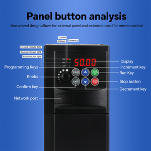 Vente chaude 380V 3.7KW 5HP 5.5KW 7.5HP 50/60Hz convertisseur de pilote de fréquence variable (VFD) pour compresseurs de moteur à courant alternatif - Product Image 4