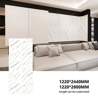 Panneau mural en PVC à grain de marbre haute brillance avec revêtement UV, plaque en plastique imitation pierre, feuille de marbre