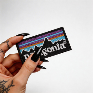 Patch Ricamato <span class=keywords><strong>Patagonia</strong></span> Retro Fitz Roy Mountain, Termoadesivo o da Cucire per Abbigliamento, Giacche, Borse, Cappelli, Toppe Ricamate Personalizzate - Product Image 1